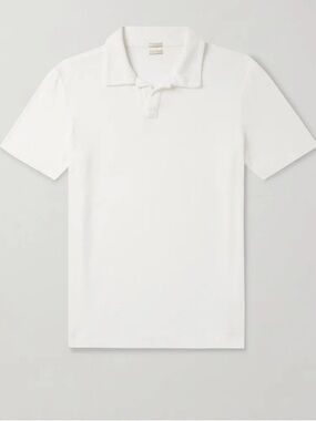Massimo Alba White Short-Sleeve Polo